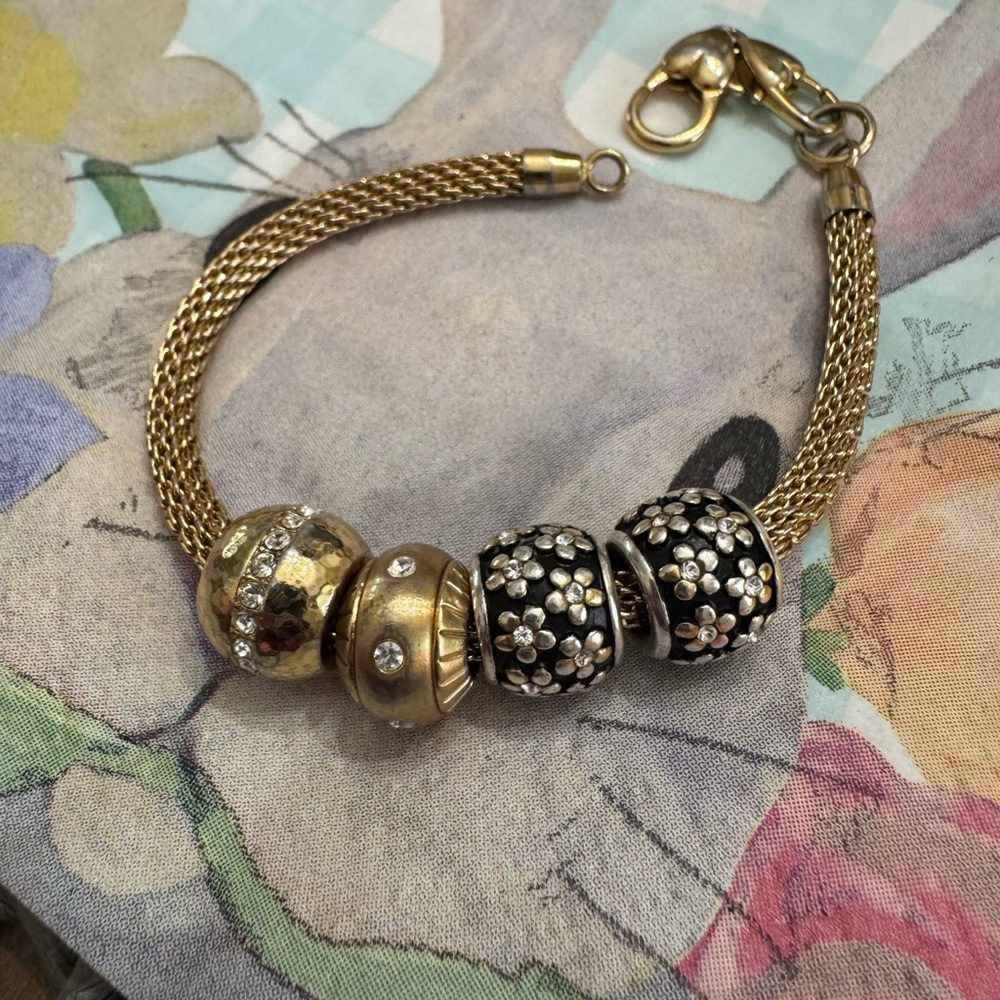 Brighton Gold Mesh Charm Bracelet, bracelet only